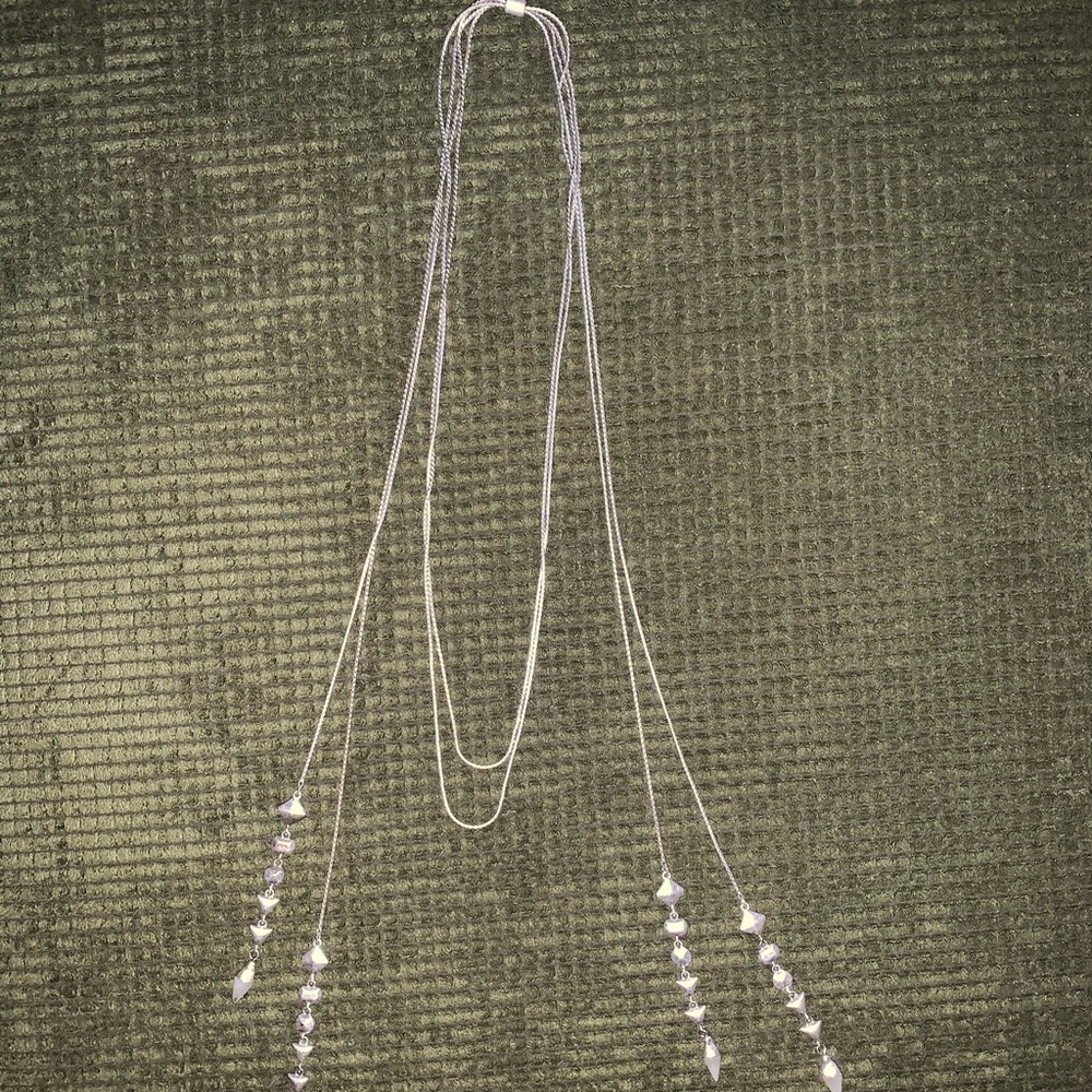 Stella & Dot Silvertone Brynn Lariat Necklace
